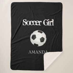 Soccer Ball Personalised Soccer Ball Throw Blanket
