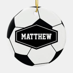 Soccer Ball Personalised Sports Ornament Gift
