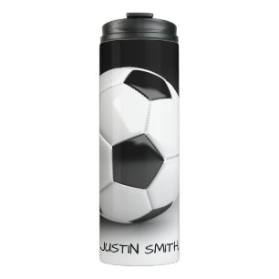 Soccer Ball Personalised Thermal Drink Tumbler