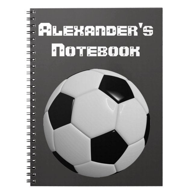 Soccer Ball Personalize Notebook (Front)