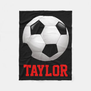 Soccer Ball Personalized T Shirt_1 Fleece Blanket