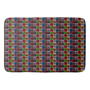 Soccer Ball Pop Art Pattern, Bath Mat