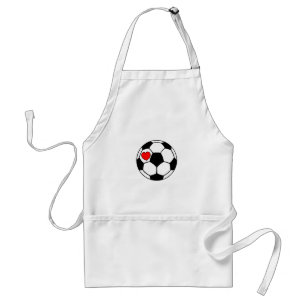 Soccer Ball (Red Heart) Standard Apron