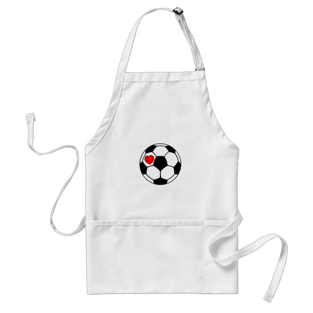 Soccer Ball (Red Heart) Standard Apron (Front)
