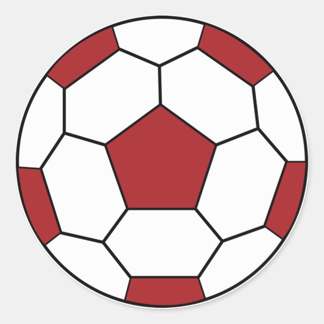 Soccer Ball Red Sticker (Front)