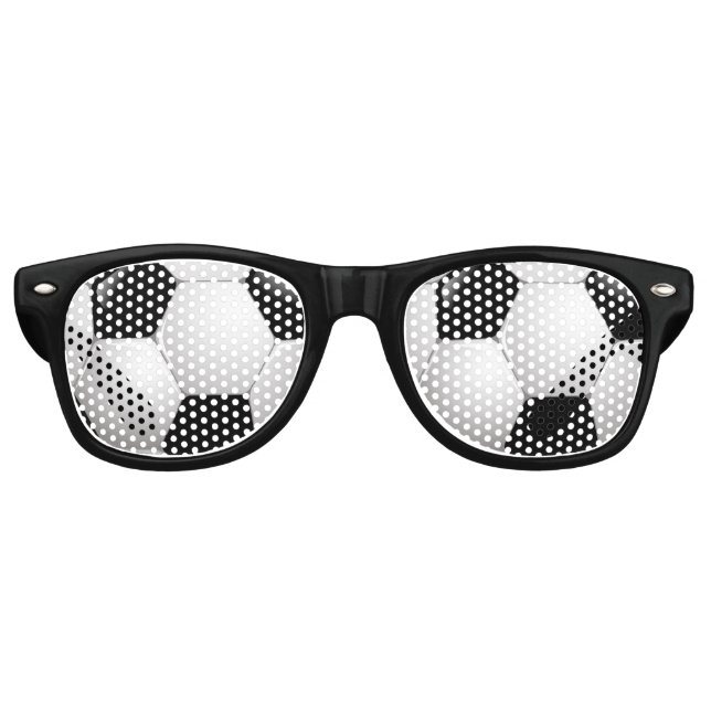Soccer Ball Retro Sunglasses (Front)