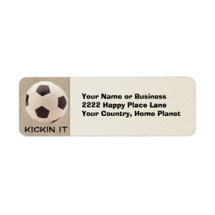 Soccer Ball Return Address Label