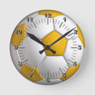 Soccer ball round clock