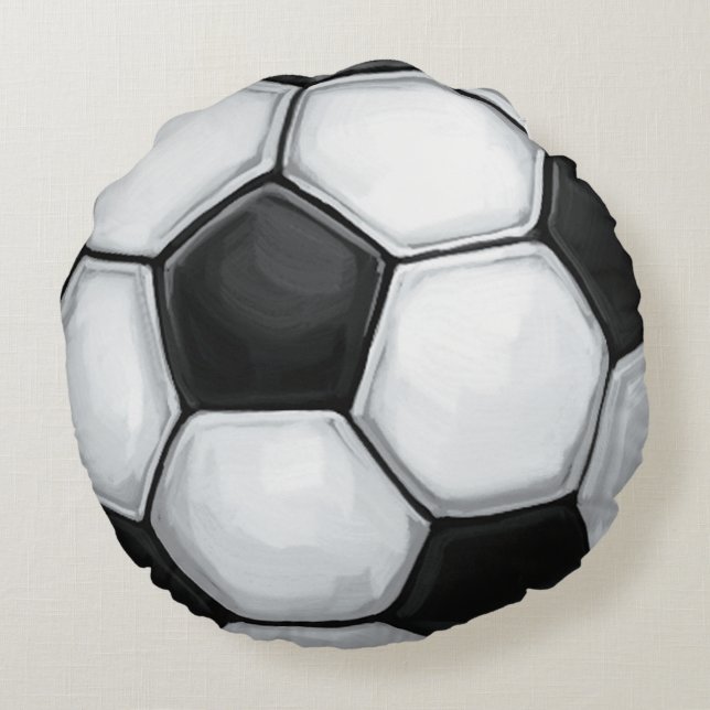 Soccer Ball Round Cushion (Back)