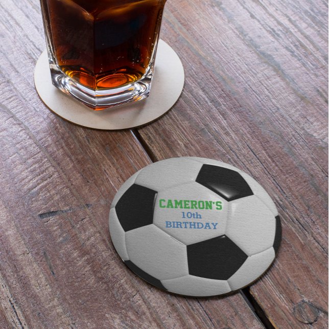 Soccer Ball Round Paper Coaster (Creator Uploaded)