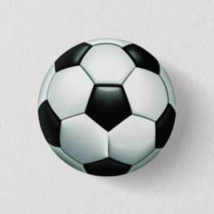 Soccer Ball Round Pinback Button