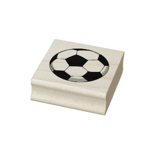 Soccer ball rubber stamp