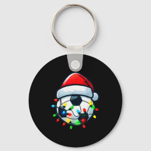 Soccer Ball Santa Hat Xmas Pajamas Players Toddler Key Ring