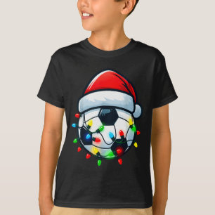 Soccer Ball Santa Hat Xmas Pajamas Players Toddler T-Shirt