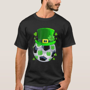 Soccer Ball Shamrock Funny Irish St Patrick Day T-Shirt