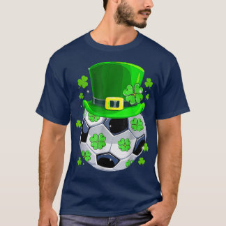 Soccer Ball Shamrock Funny Irish St Patrick Day T-Shirt