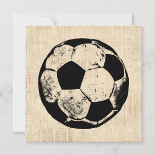 Soccer Ball Sports Art Vintage Soccer Card