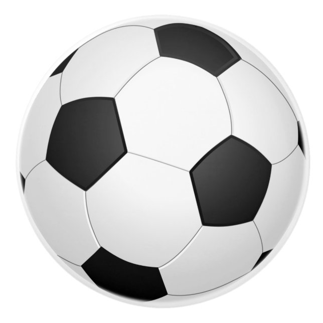 Soccer Ball Sports Ceramic Knob (Front)