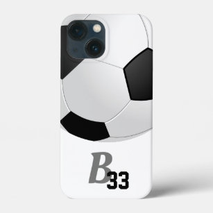 Soccer Ball Sports Monogram Player Number Kids  iPhone 13 Mini Case