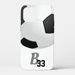 Soccer Ball Sports Monogram Player Number Kids  iPhone 12 Mini Case
