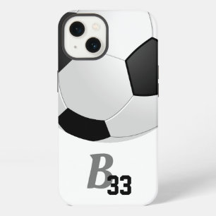 Soccer Ball Sports Monogram Player Number Kids iPhone 13 Case
