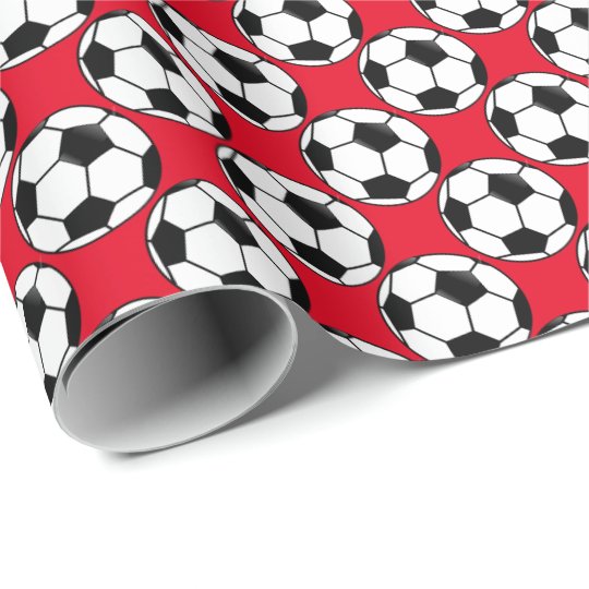 Soccer Ball Sports Pattern Wrapping Paper