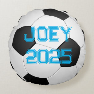 Soccer ball sporty round cushion