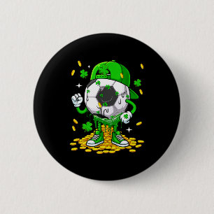 Soccer Ball St. Patricks Day Player Funny Costume  6 Cm Round Badge