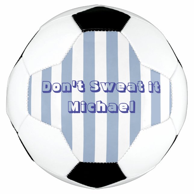 Soccer Ball Stripe Blue & White Ball  (Front)