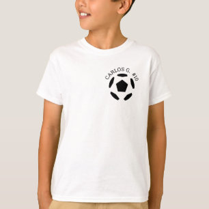 Soccer Ball T-Shirt with Personalised Name