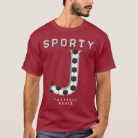 Soccer Ball Texture Initial Sporty Typography