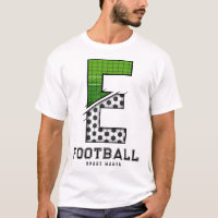 Soccer Ball Texture Initial Sporty Typography 
