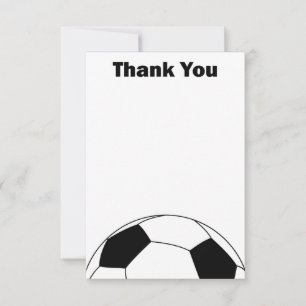 Soccer ball Thank you note cards
