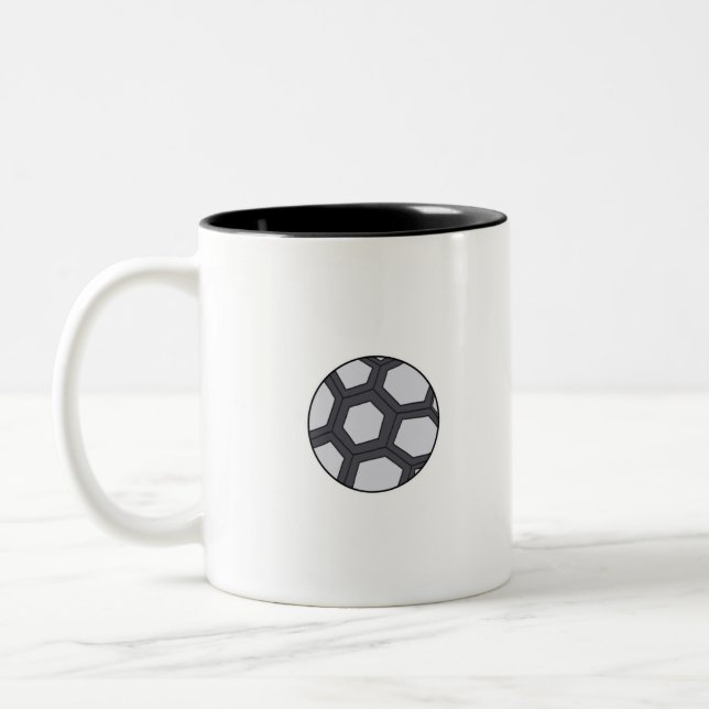 Soccer Ball Two-Tone Coffee Mug (Left)