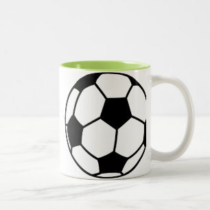 Soccer Ball Two-Tone Coffee Mug