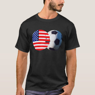Soccer Ball & USA Flag The MUSEUM Zazzle T-Shirt