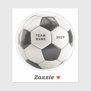 Soccer Ball Vinyl Sticker Personalized Team Name