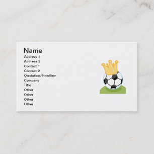 Soccer Ball Wearing Crown T-shirts and Gifts Business Card