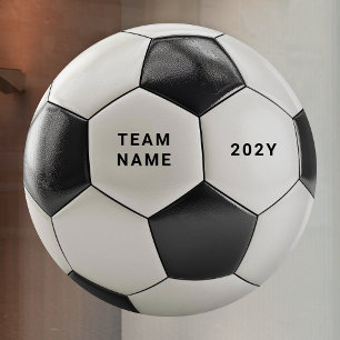 Soccer Ball Window Cling Team Name Vinyl Decal