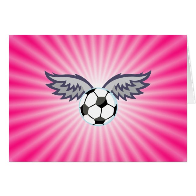 Soccer Ball Wings; Pink (Front Horizontal)