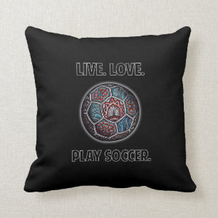 Soccer Ball with Text Cushion