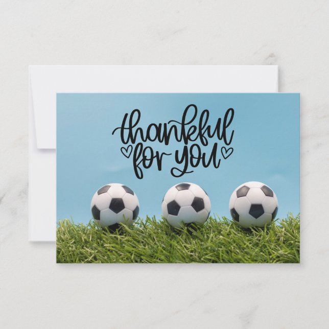 Soccer ball with word Thank you for Coach Fan (Front)