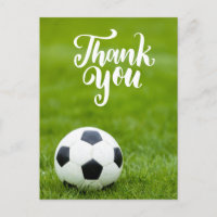 Soccer ball with word Thank you