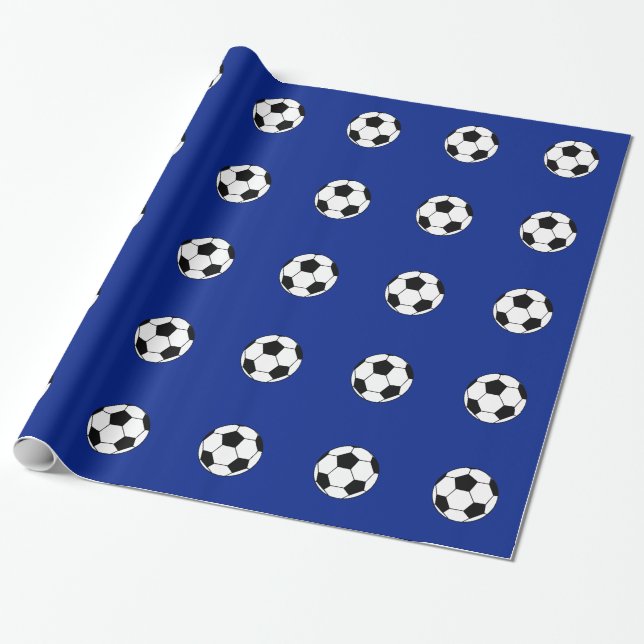 Soccer Ball Wrapping Paper (Unrolled)