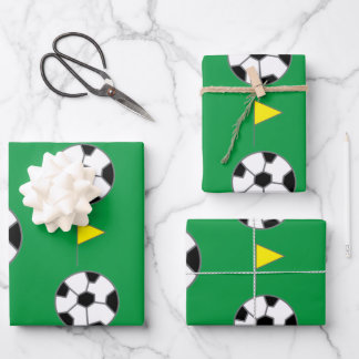 Soccer Ball Wrapping Paper Sheet
