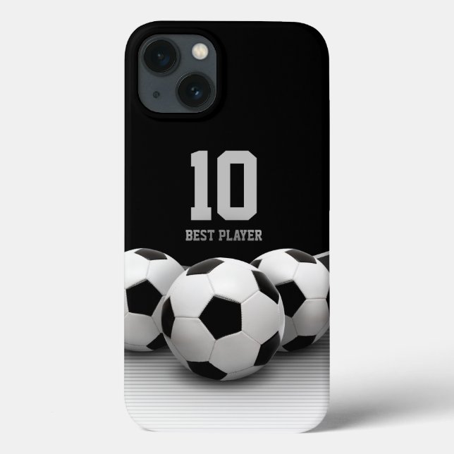 Soccer Balls | Best Player Number Case-Mate iPhone Case (Back)