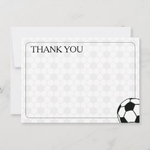 Soccer Balls Black and White Blank Card