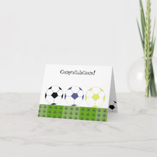 Soccer Balls - Congratulations Card