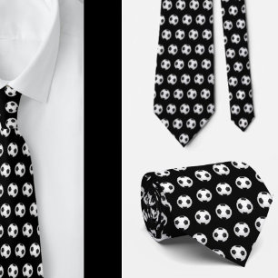 Soccer Balls Football Futbol Black and White Tie