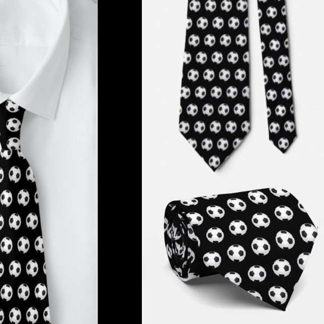 Soccer Balls Football Futbol Black and White Tie (Creator Uploaded)